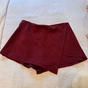 Charlotte Russe Deep Red Skort